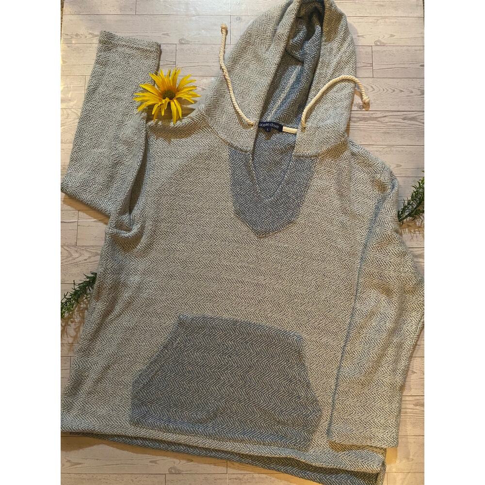 Ocean Drive Baja Hoodie Pullover – Size L – Beach Sweater Style